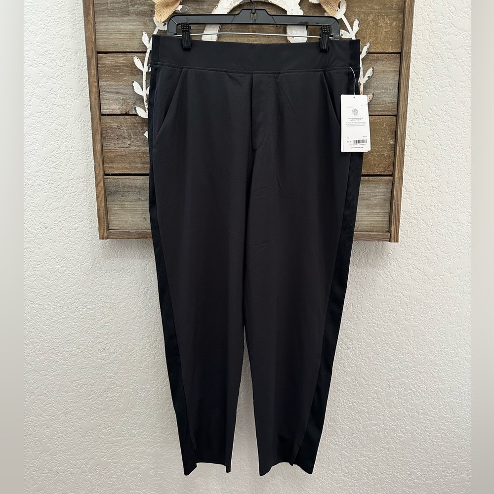 Athleta Brooklyn Ankle pants solid black ladies size 12 NWT